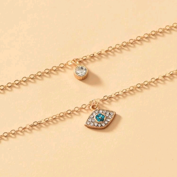 🍉5 For $25* Rhinestone Eye Necklace - Picture 3 of 3